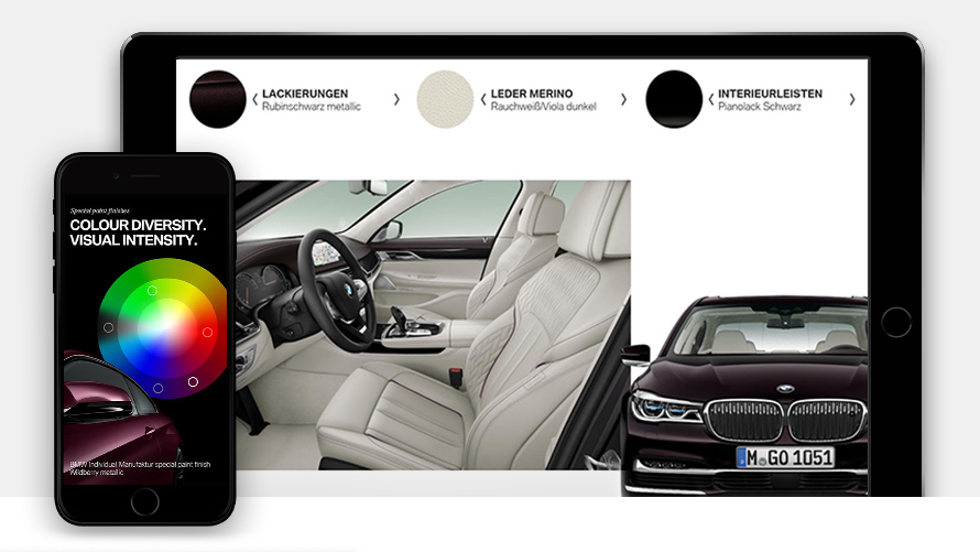 Opciones únicas de diseño con BMW Individual Aplicación para los coches de lujo BMW Individual